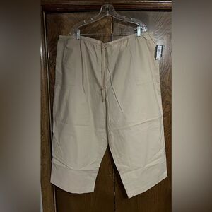 LLBean 3X Crop Taupe Pants